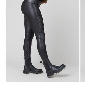 Spanx faux leather Moto leggings